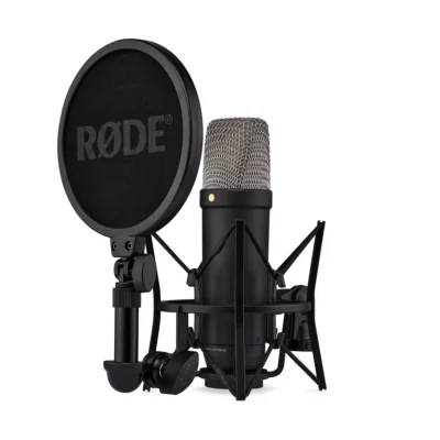 Rode NT1 5th Gen Digital Condenser Microphone with XLR Output, USB & DSP (Black)