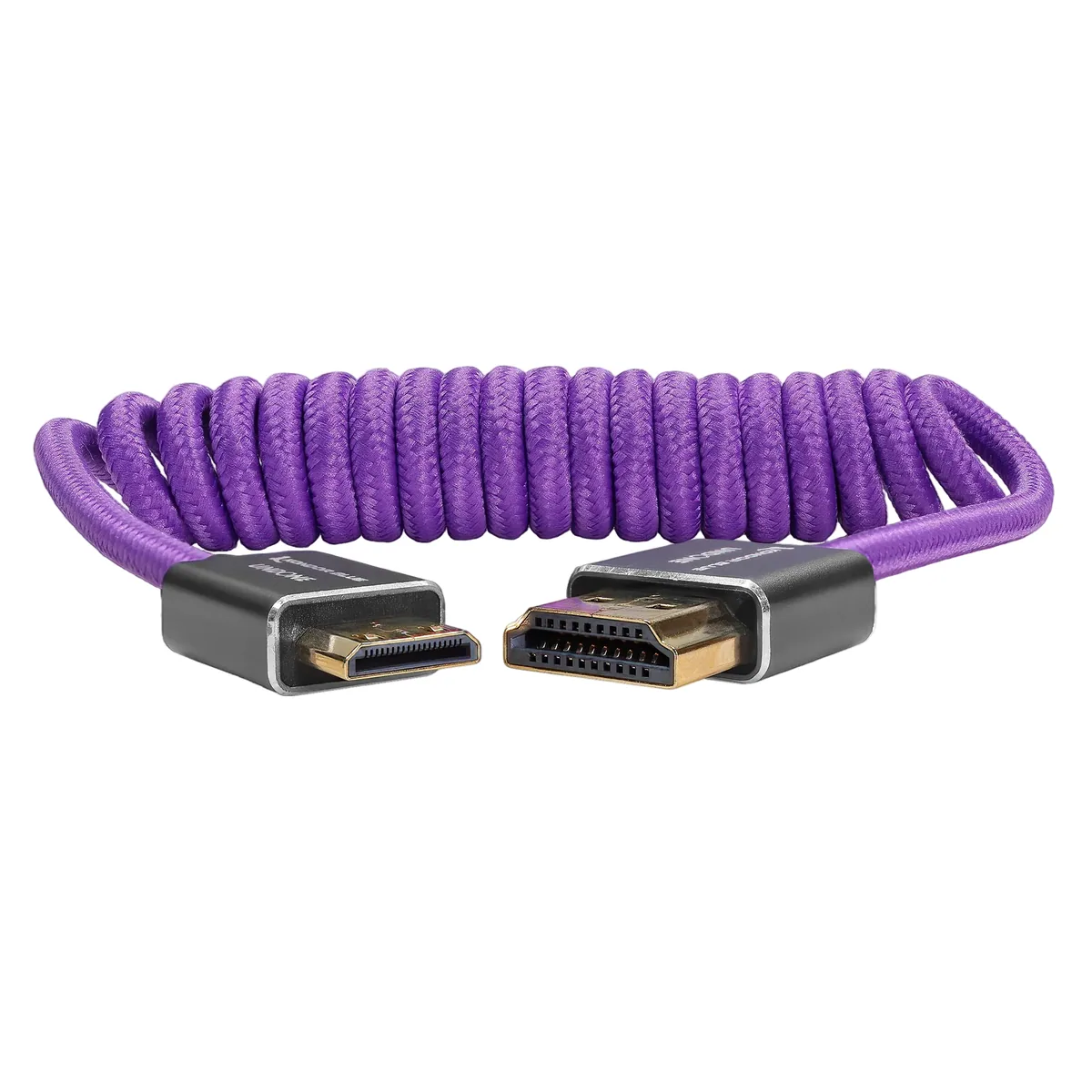 Kondor Blue Gerald Undone MK2 Mini HDMI to Full HDMI Cable 30-60cm (12″-24″) Coiled (Purple)