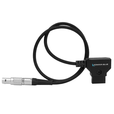 Kondor Blue D-Tap to LEMO 0B-Type 2-Pin Male Power Cable (Raven Black)