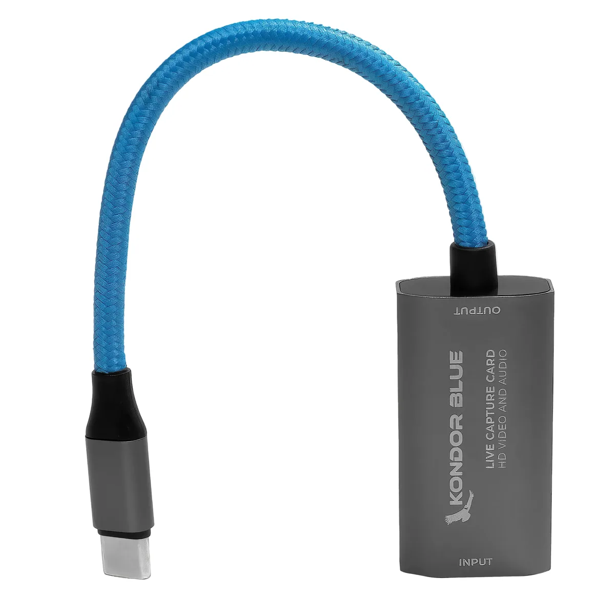 Kondor Blue HDMI To USB C Capture Card For Live Streaming Video & Audio