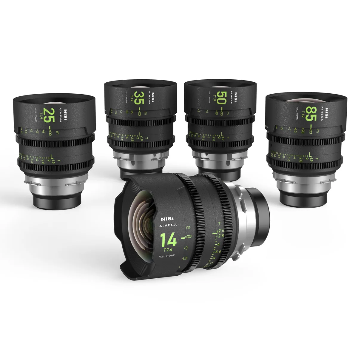 NiSi ATHENA PRIME T2.4/1.9 Full-Frame 5-Lens Kit (PL Mount)