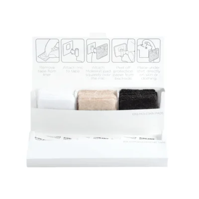Bubblebee Industries Moleskin Invisible Lavalier Microphone Covers (10 Black / 10 Beige / 10 White)