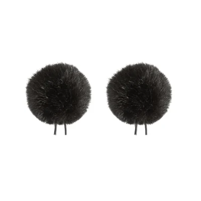 Bubblebee Industries Windbubbles Imitation-Fur Windscreen Set for Lav Mics 5 to 8mm (Black)