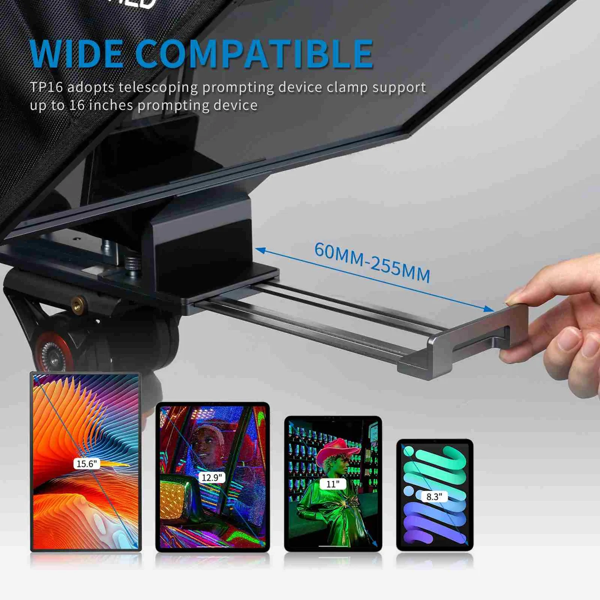 FeelWorld TP16 Portable 16″ Folding Teleprompter (For Portable Tablet/ DSLR)