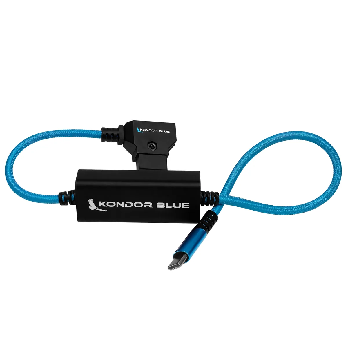 Kondor Blue D-Tap to USB-C Power Delivery Cable for Mirrorless Cameras (40cm, Raven Black)