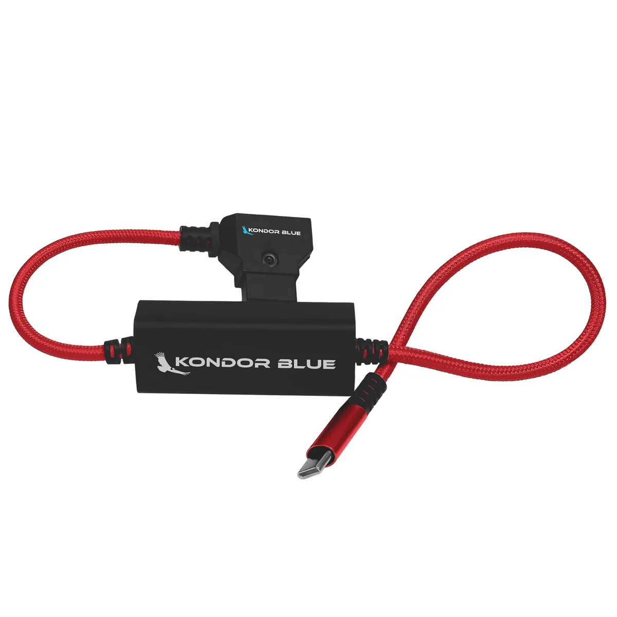 Kondor Blue D-Tap to USB-C Power Delivery Cable for Mirrorless Cameras (40cm, Raven Black)