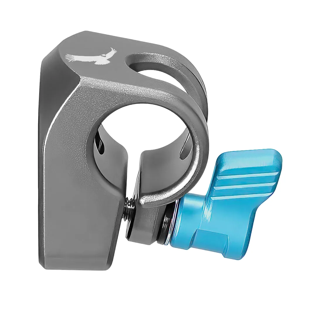 Kondor Blue 15mm Rod Clamp to Accessory Mount (Raven Black)
