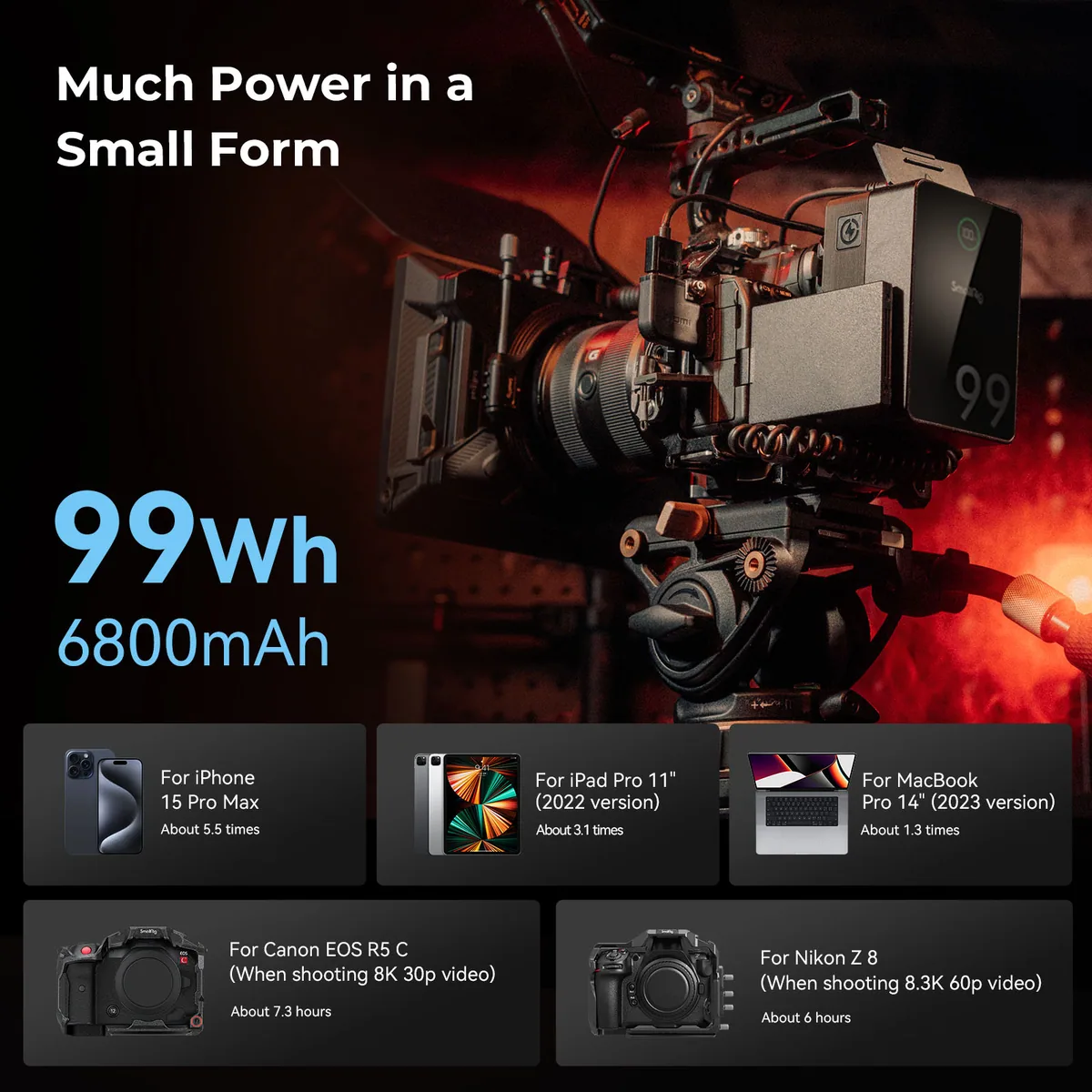 SmallRig 4292 VB99 Pro Mini V Mount Battery