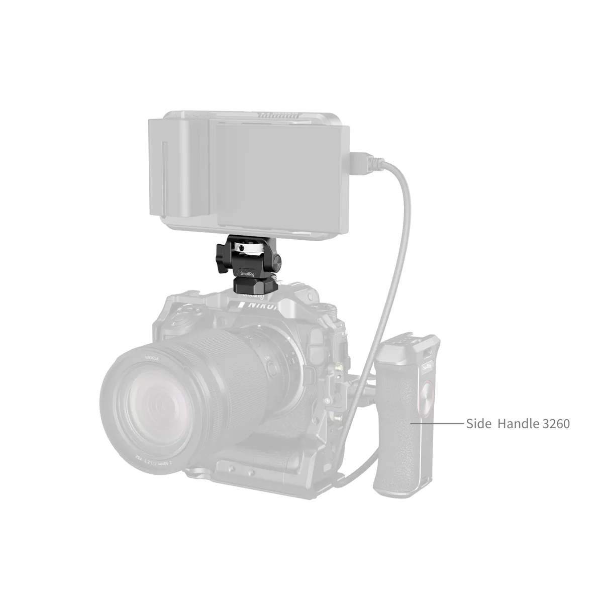 SmallRig 2903C Swivel and Tilt Adjustable Monitor Mount with ARRI-Style Screw Mount