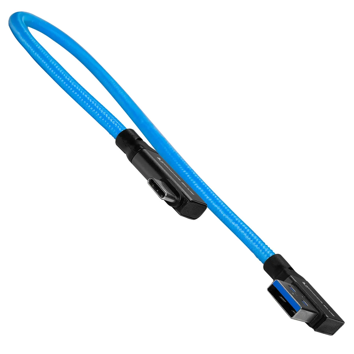 Kondor Blue 30cm USB-C to USB-A Right Angle Cable (Blue)
