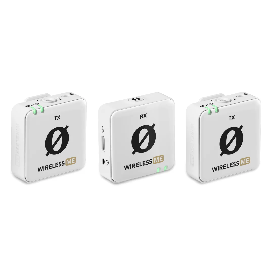 RODE Wireless ME Dual Channel Wireless Microphone System (2TX/1RX, White)