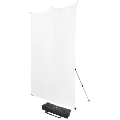 Westcott X-Drop Pro Wrinkle-Resistant Backdrop Kit (High-Key White, 8 x 8′)