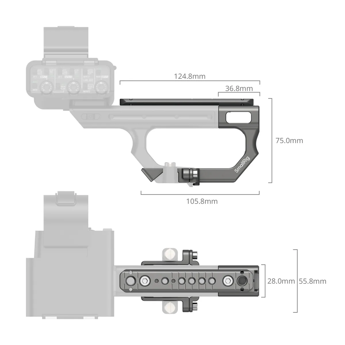SmallRig 4830 Extension Mount Plate Kit for Sony FX3/FX30 XLR Handle