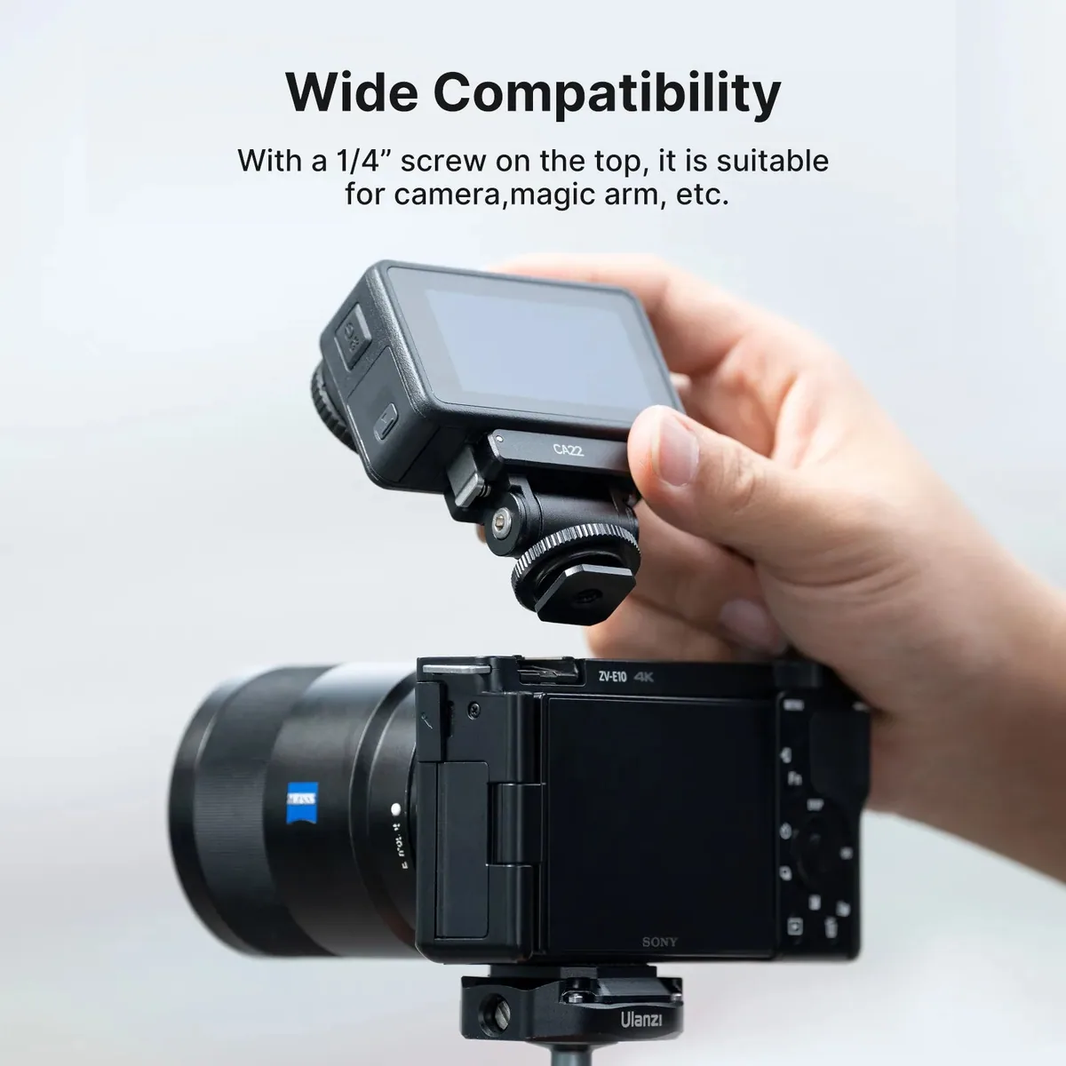 Ulanzi Cold Shoe Mount Adapter for DJI Osmo Action 3/4 & Pocket 3/4