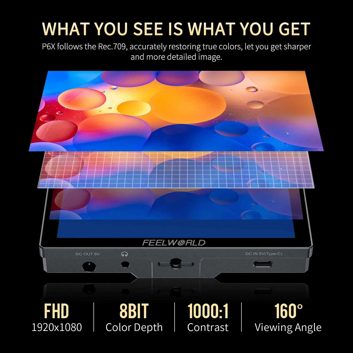 FeelWorld P6X 5.5″ 4K HDMI Touchscreen Monitor
