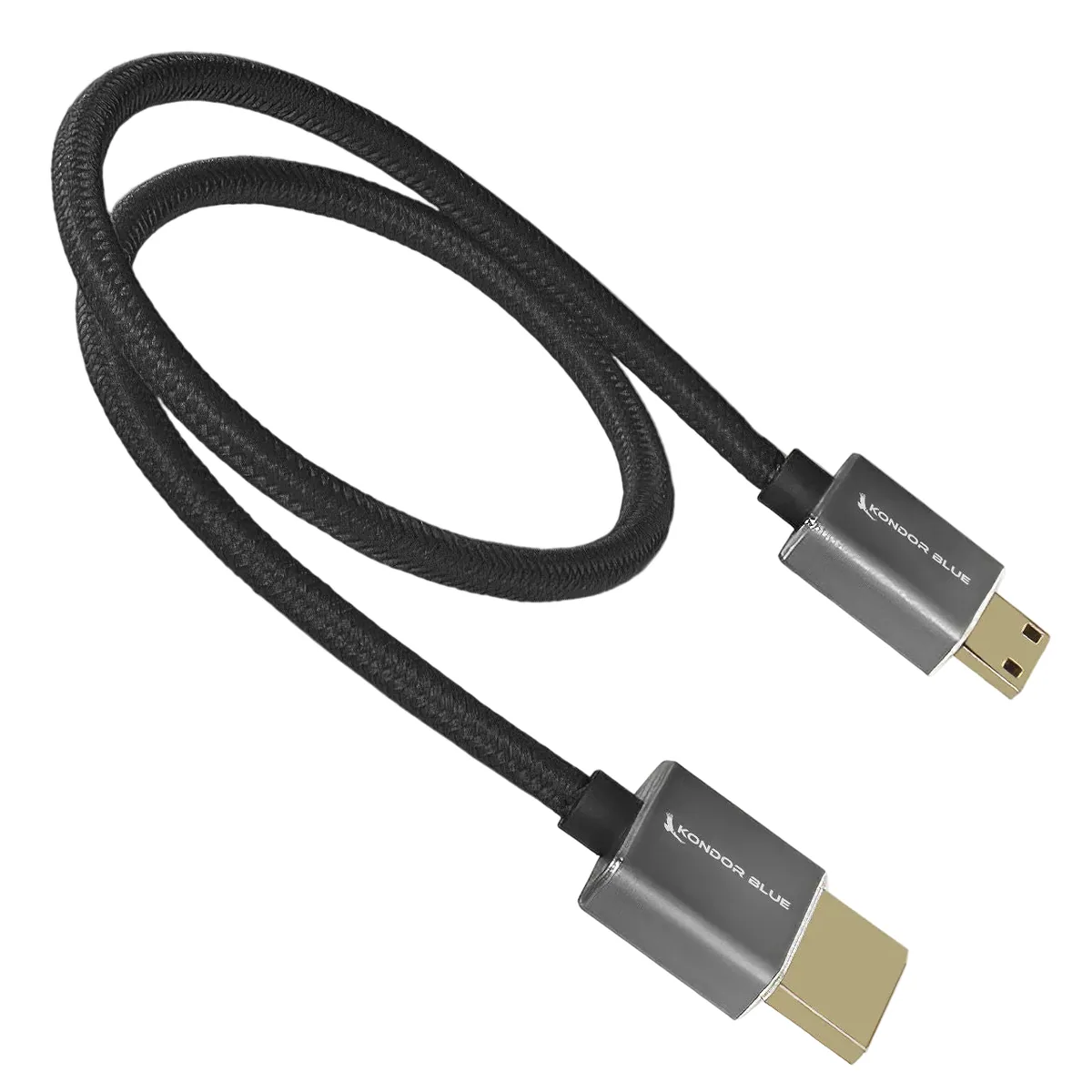 Kondor Blue High-Speed Mini-HDMI to HDMI Cable (Raven Black, 40cm)