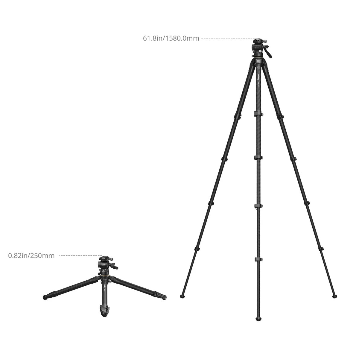 SmallRig 5028 Portable Carbon Fibre Travel Tripod Kit