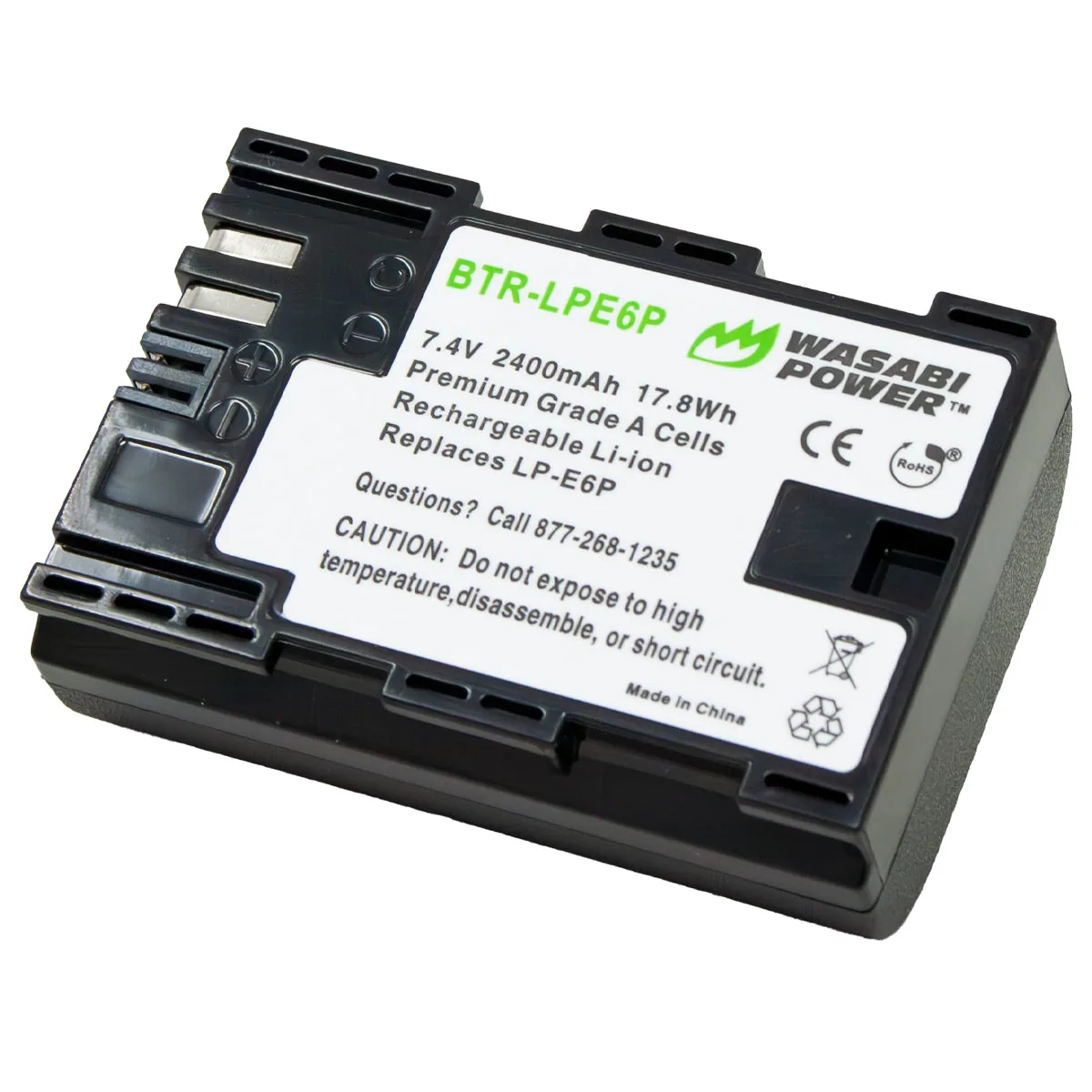 Wasabi Power Canon LP-E6P Battery and Dual Charger (2-Pack)