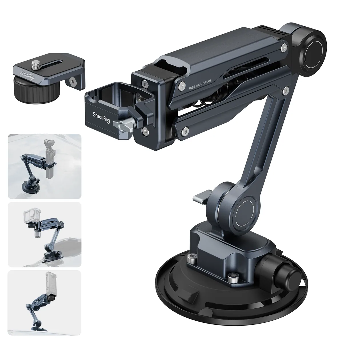 SmallRig 5123 Mini Shock Absorber Arm for DJI Osmo Pocket 4 / Osmo Pocket 3 / GoPro HERO13 / Insta360 X4