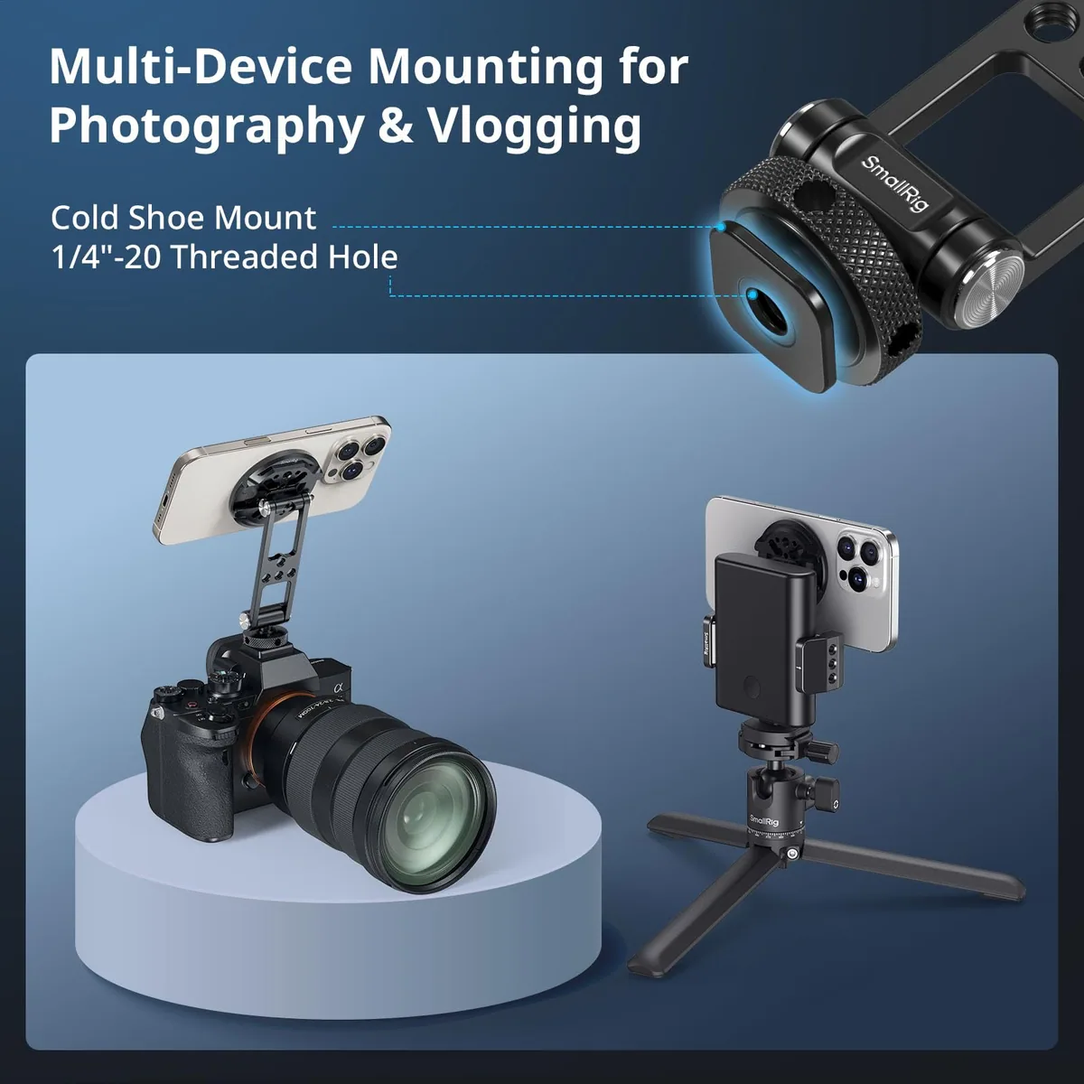 SmallRig 5156 Support with Cold Shoe Mount for Smartphones