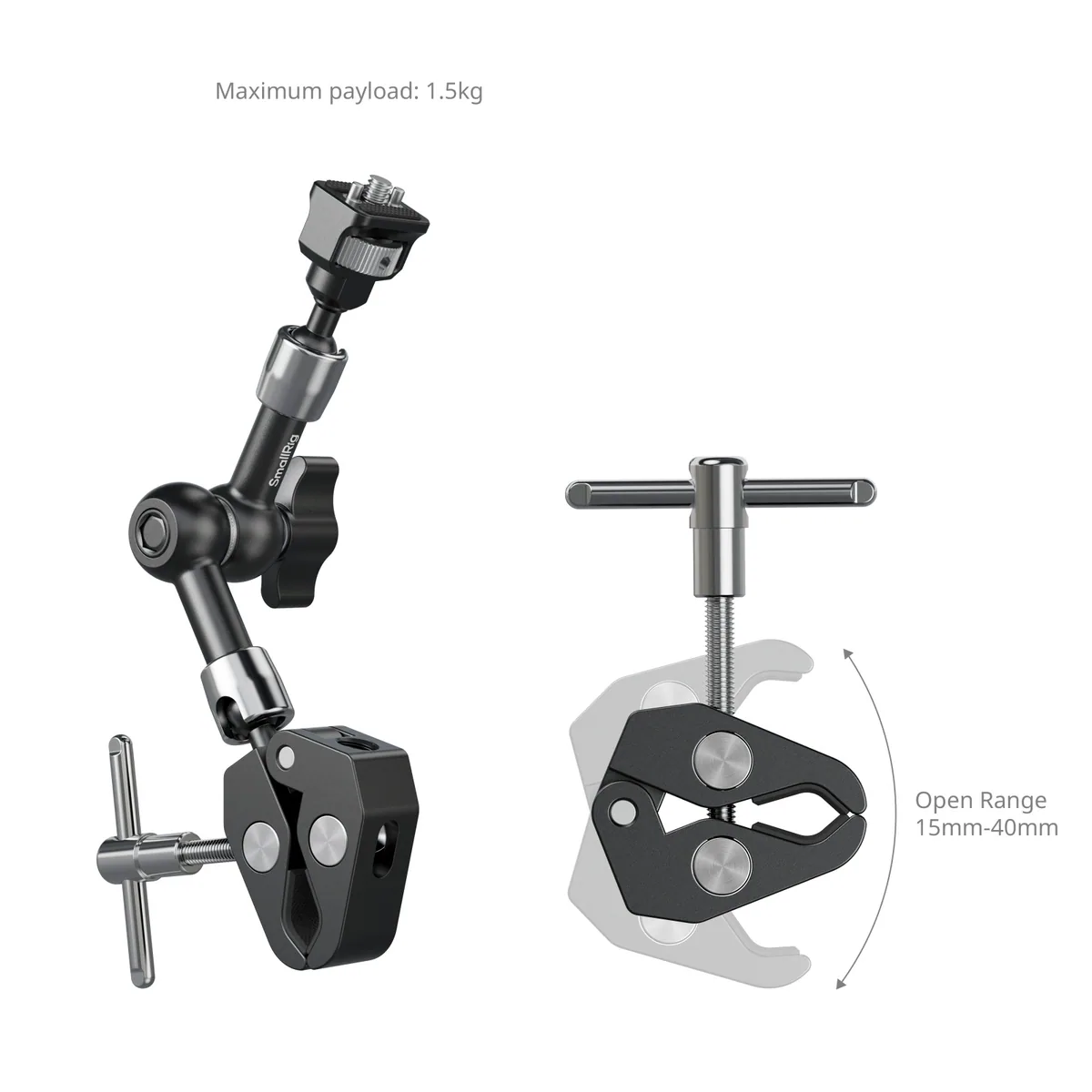 SmallRig 5310 Magic Arm with Crab-Shaped Clamp (7″)