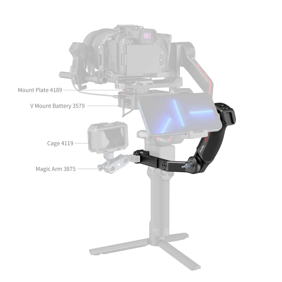 SmallRig 3028E Sling Handle for DJI RS 2, RSC 2, RS 3, RS 3 Pro, RS 3 Mini, RS 4 & RS 4 Pro