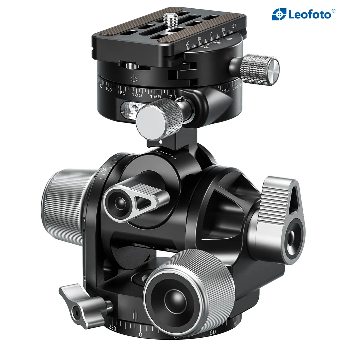 Leofoto G4 Pro 60mm 3-Axis Geared Head with GR-2 Geared Panning Clamp
