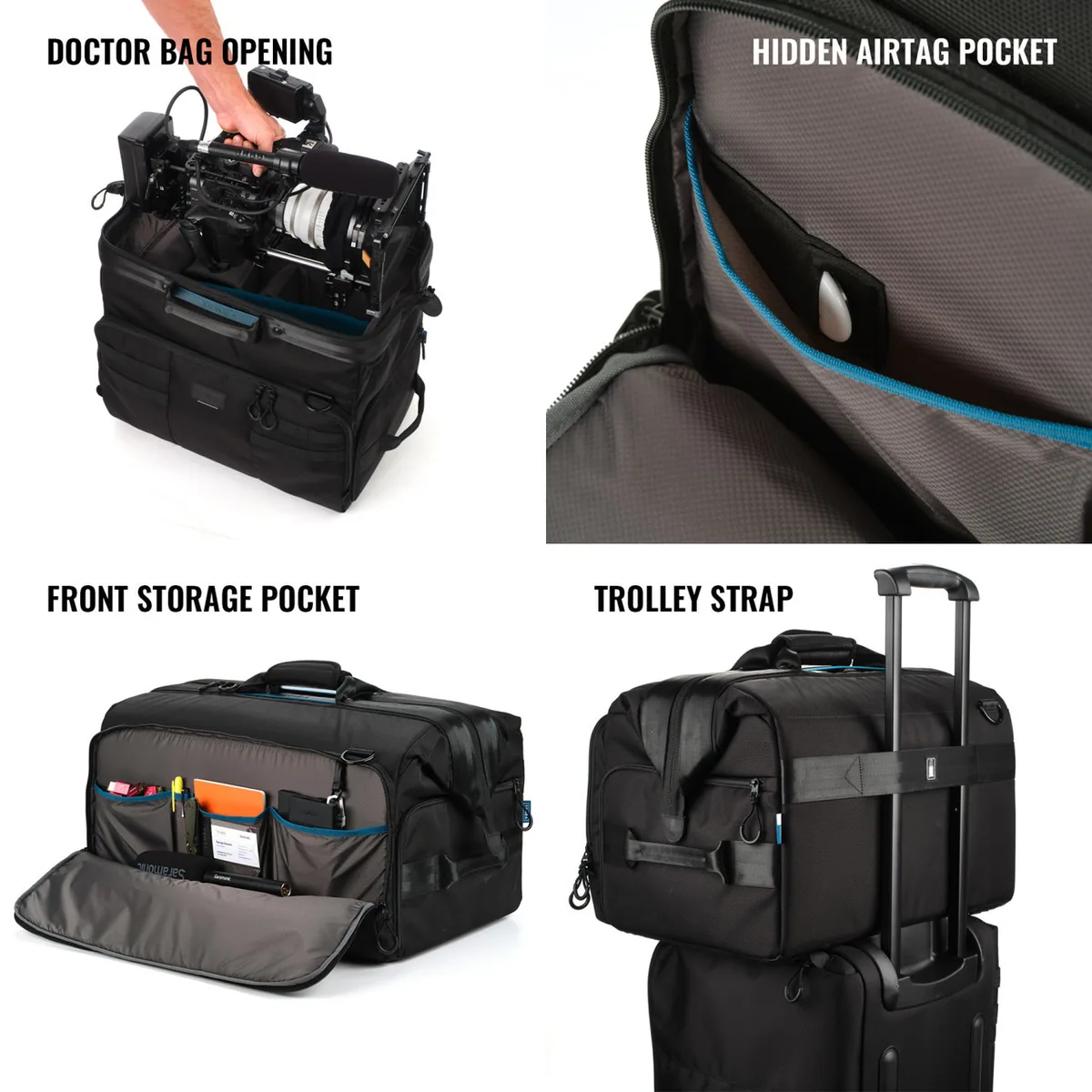 Tenba Cineluxe V2 Video Shoulder Bag 21 Hightop (42L, Black)
