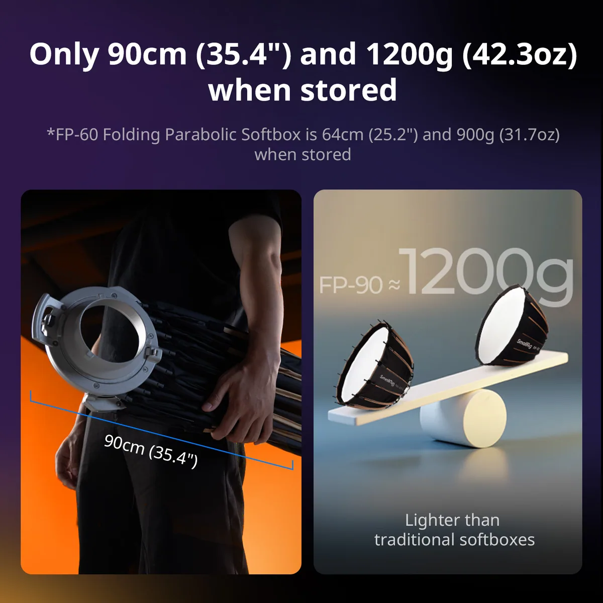 SmallRig 5395 FP-90 Quick-Setup Folding Parabolic Softbox