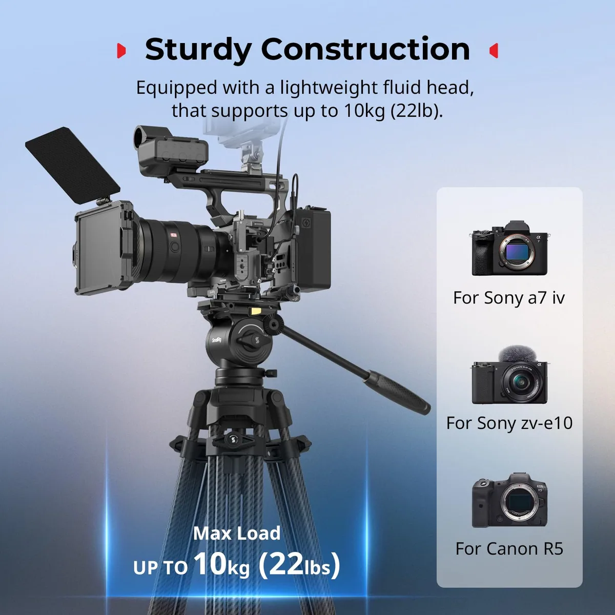 SmallRig 5440 AD14 Heavy-Duty Aluminum Alloy Tripod