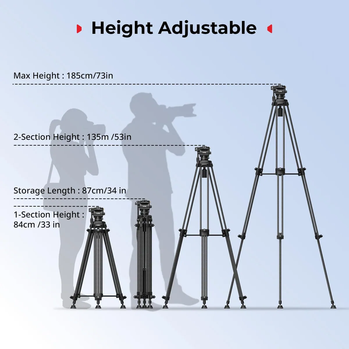 SmallRig 5440 AD14 Heavy-Duty Aluminum Alloy Tripod