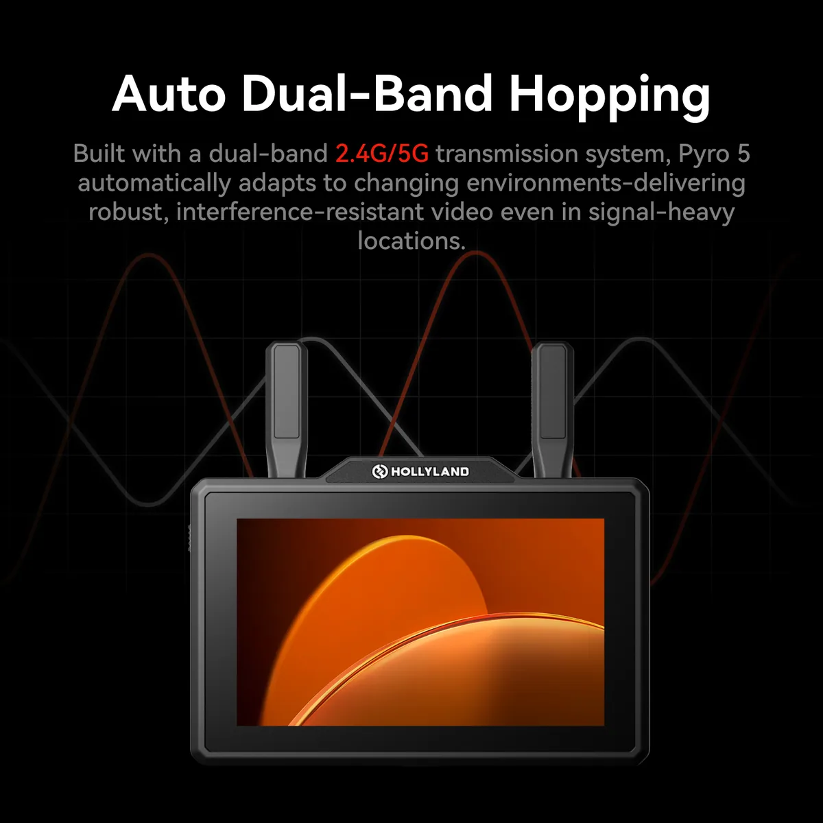 Hollyland Pyro 5 Wireless Transceiver Monitor