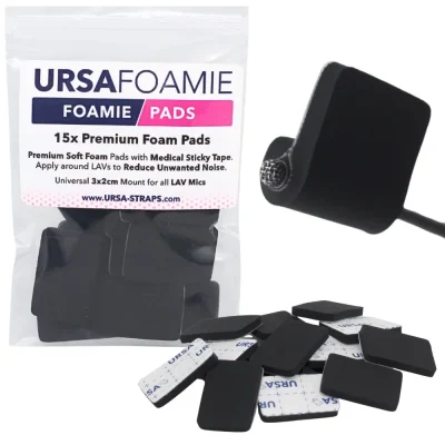 Ursa Foamie Pad for Lavalier Microphones (15 Pack, Black)
