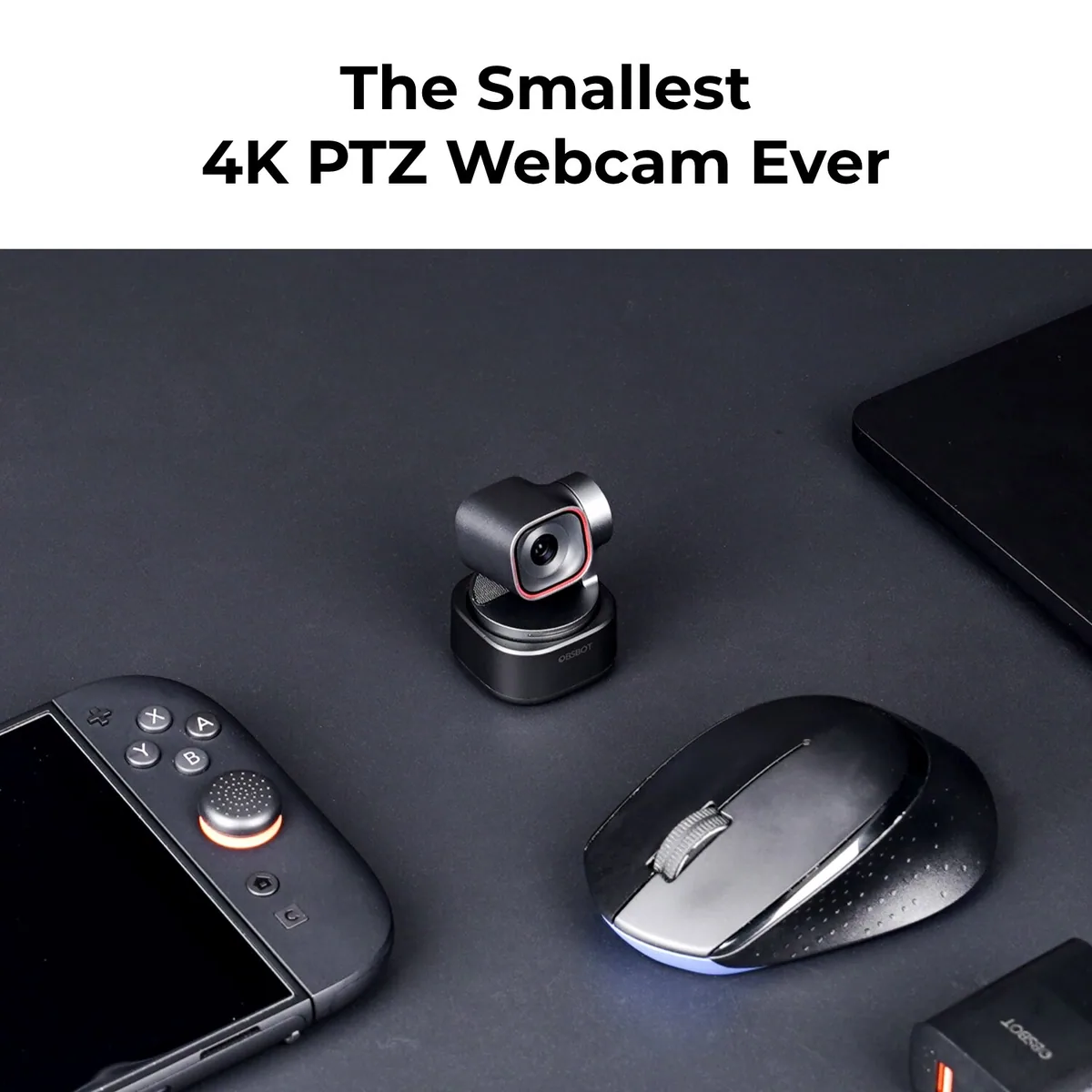 OBSBOT Tiny 3 AI-Powered PTZ 4K Webcam