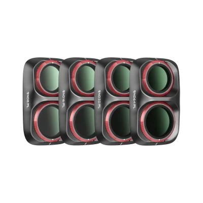 Freewell Bright Day Filters for Osmo Pocket 4P (4 Pack, Black)