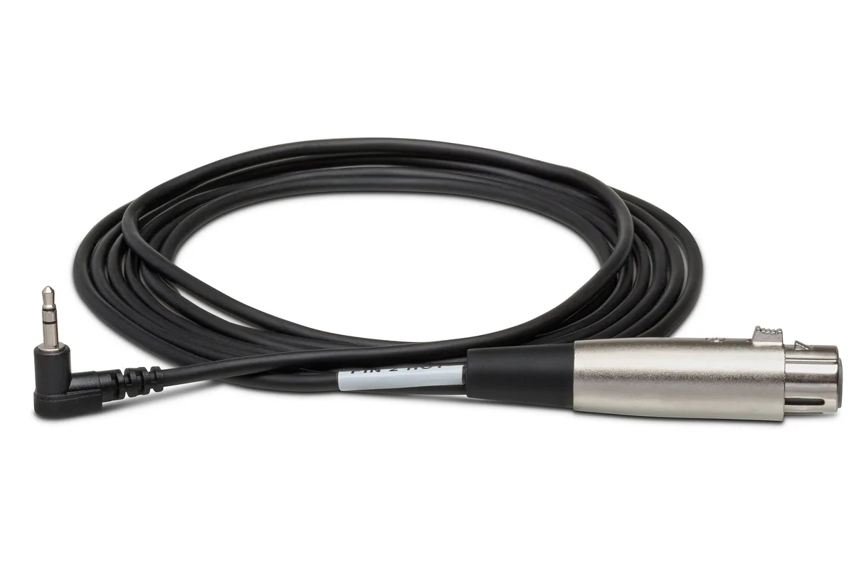 Hosa XVM-101F 3.5mm Stereo Male to 3-pin XLR Female Angled Cable (0.3m)