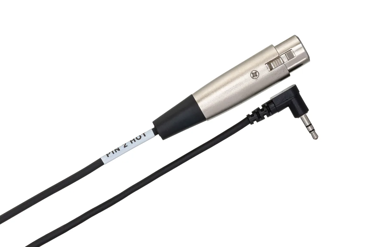 Hosa XVM-101F 3.5mm Stereo Male to 3-pin XLR Female Angled Cable (0.3m)
