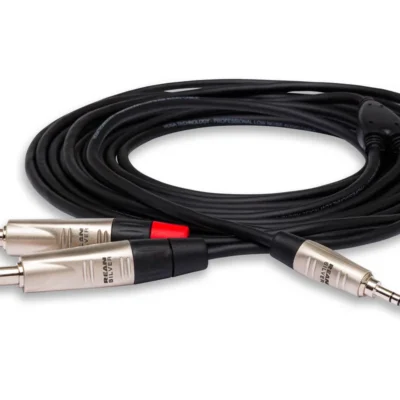 Hosa HMP-003Y REAN 3.5mm TRS to Dual 1/4″ TS Pro Stereo Breakout Cable – 3′
