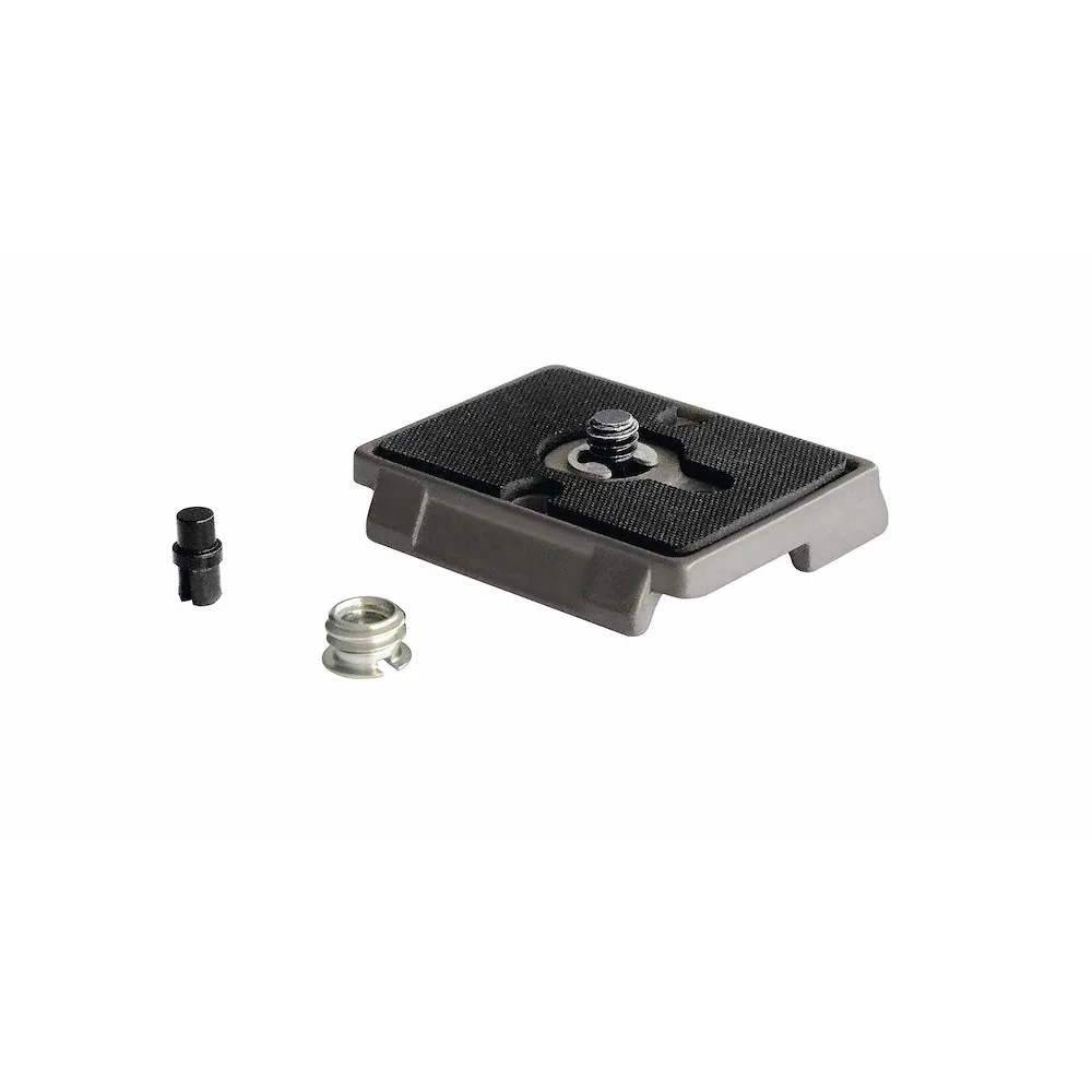 Manfrotto 200PL Quick Release Plate with 1/4″-20 Screw and 3/8″ Bushing Adapter