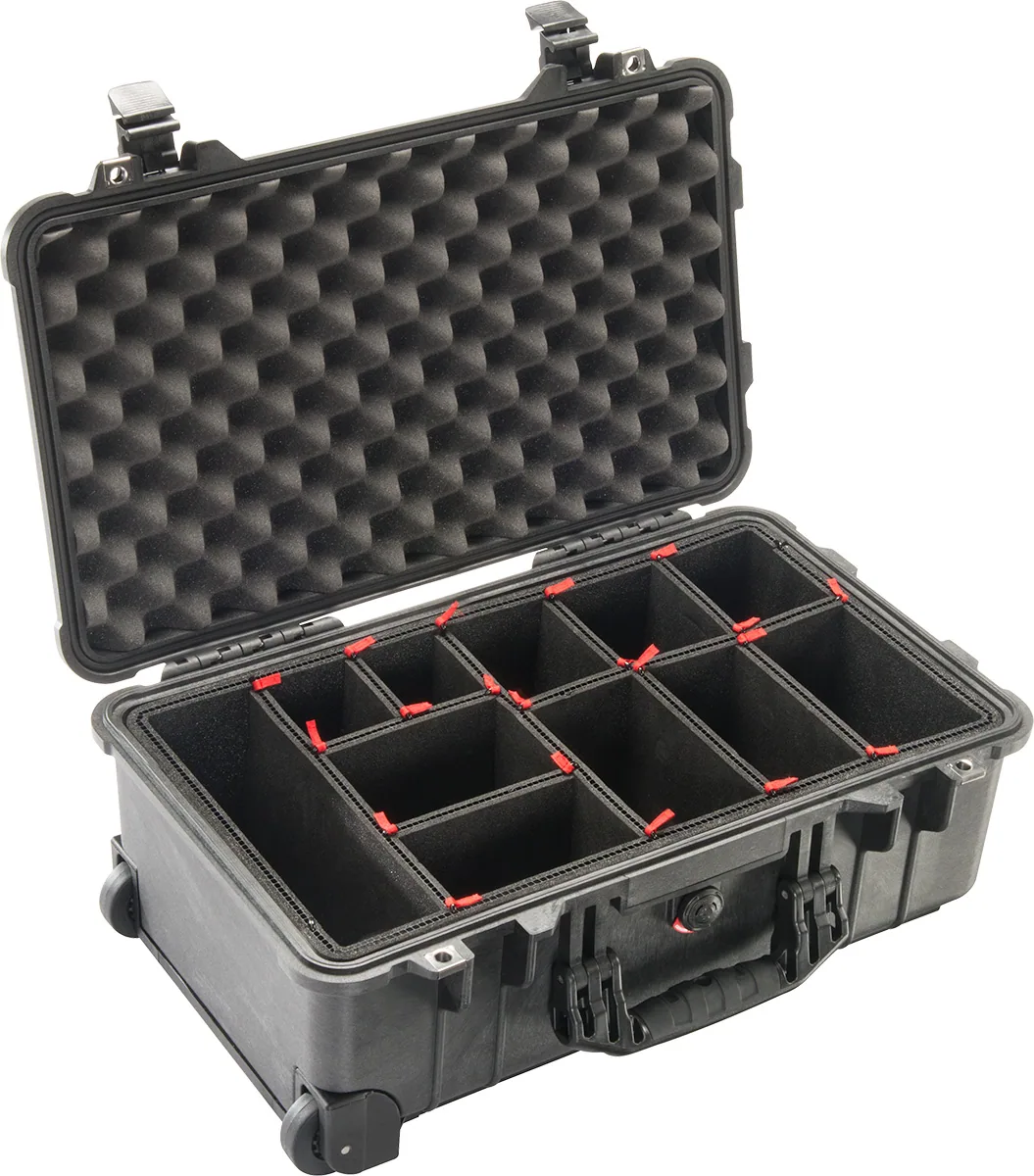 Pelican 1510TP Carry-On Case with TrekPak Divider System (Black)
