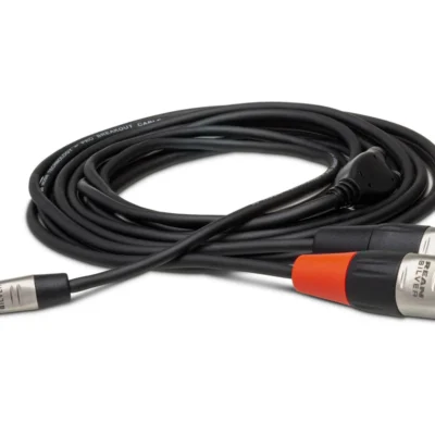Hosa HMX-003Y 3.5″ Stereo Mini to Dual 3-Pin XLR Male Breakout Cable (3′)