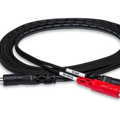 Hosa TRS-201 Stereo 1/4″ Male to 2 RCA Male Y-Cable (3.3′)