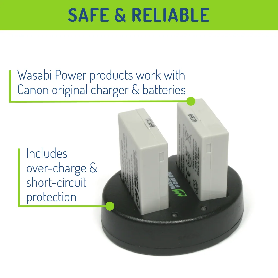 Wasabi Power Battery and Dual USB Charger for Canon LP-E8 (2-Pack)