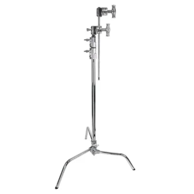 Kupo CS-20MK Master C-Stand with 20″ Riser and Sliding Leg Kit (2m, Silver)