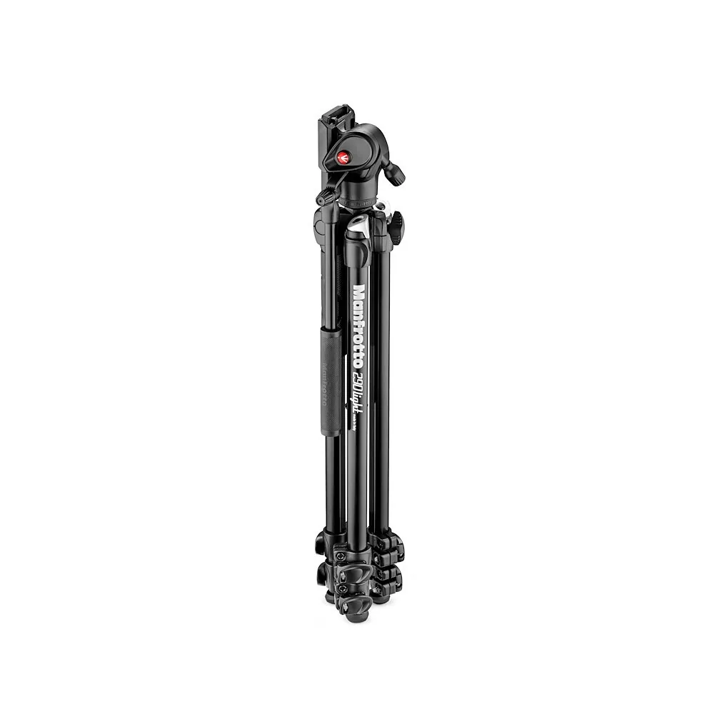 Manfrotto 290 Light 2-Stage Aluminum Tripod with Befree Live Fluid Video Head Kit