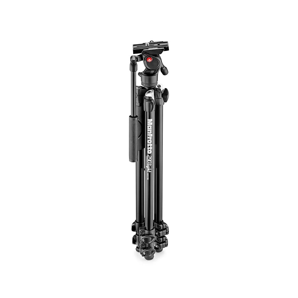 Manfrotto 290 Light 2-Stage Aluminum Tripod with Befree Live Fluid Video Head Kit