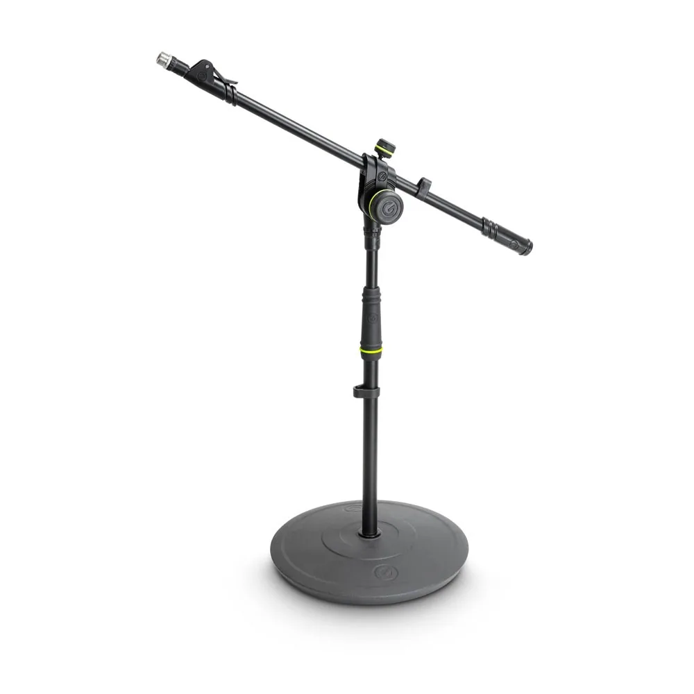 Gravity GMS2222B Short Microphone Stand with Round Base (Black)