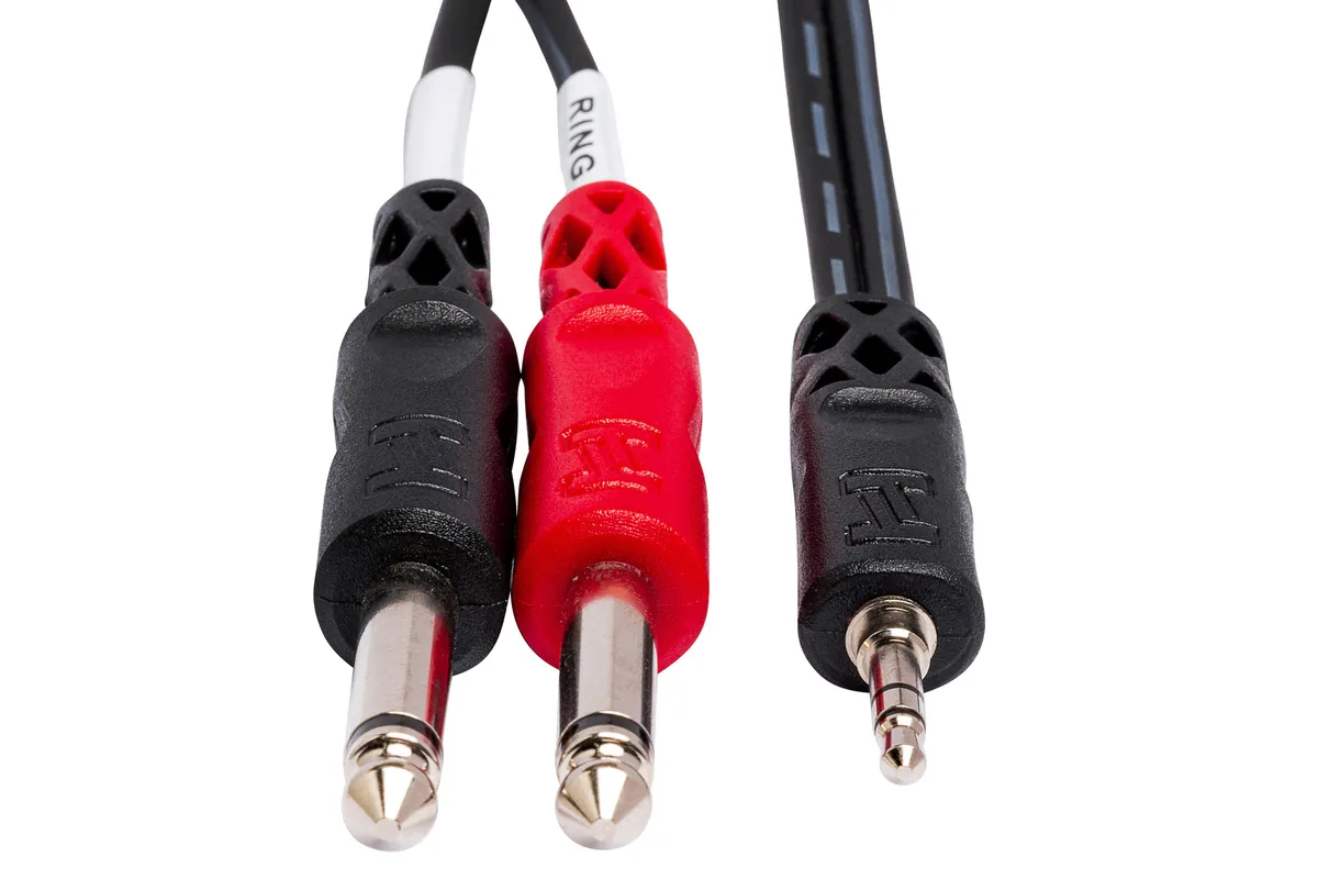 Hosa CMP-159 Mini Jack to 1/4” Breakout Cable 10ft