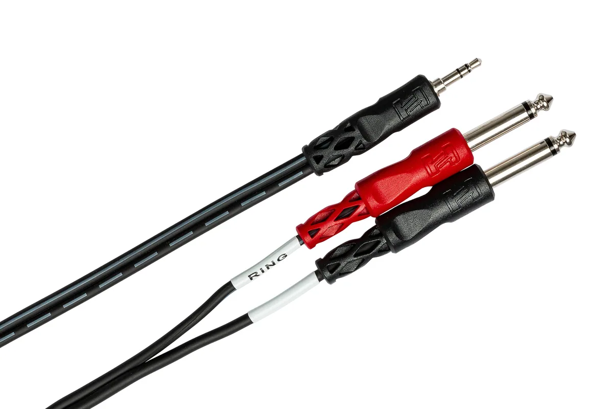 Hosa CMP-159 Mini Jack to 1/4” Breakout Cable 10ft
