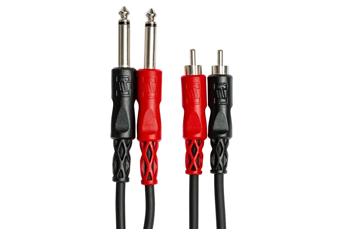 Hosa CPR-202 1/4′ to RCA Cable 2m (Molded Plugs)